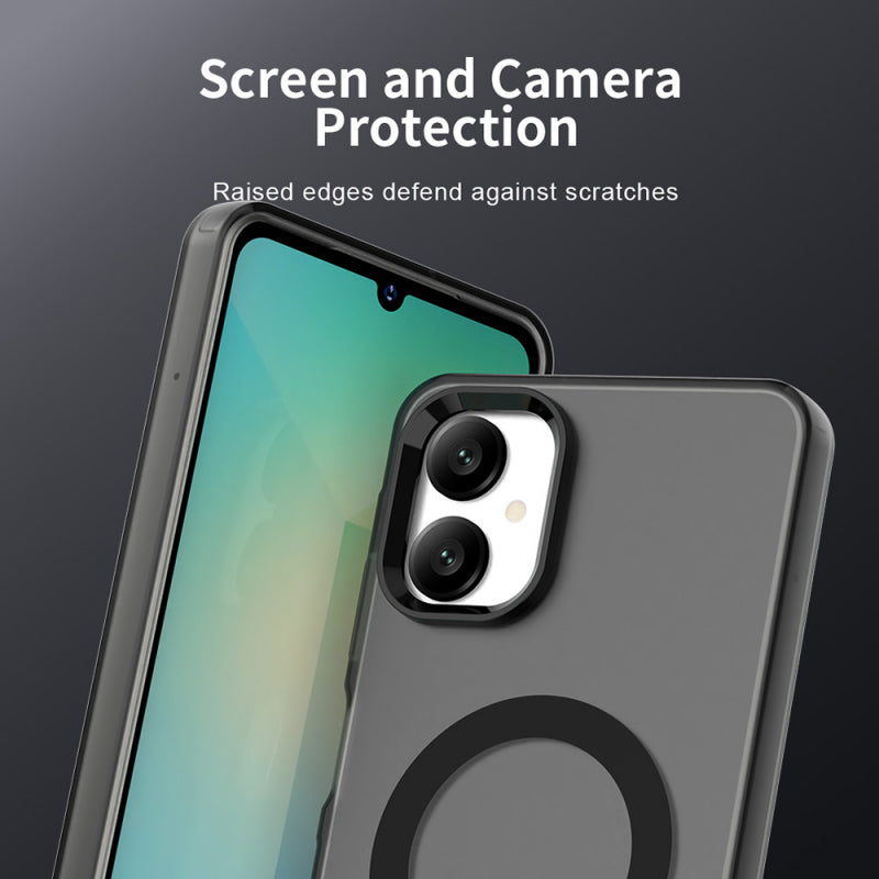 Husa MagSafe pentru Samsung Galaxy A06 A065, Techsuit, CandyCas - Neagra - NotebookGsm