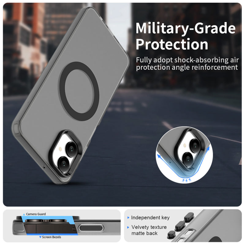 Husa MagSafe pentru Samsung Galaxy A06 A065, Techsuit, CandyCas - Neagra - NotebookGsm