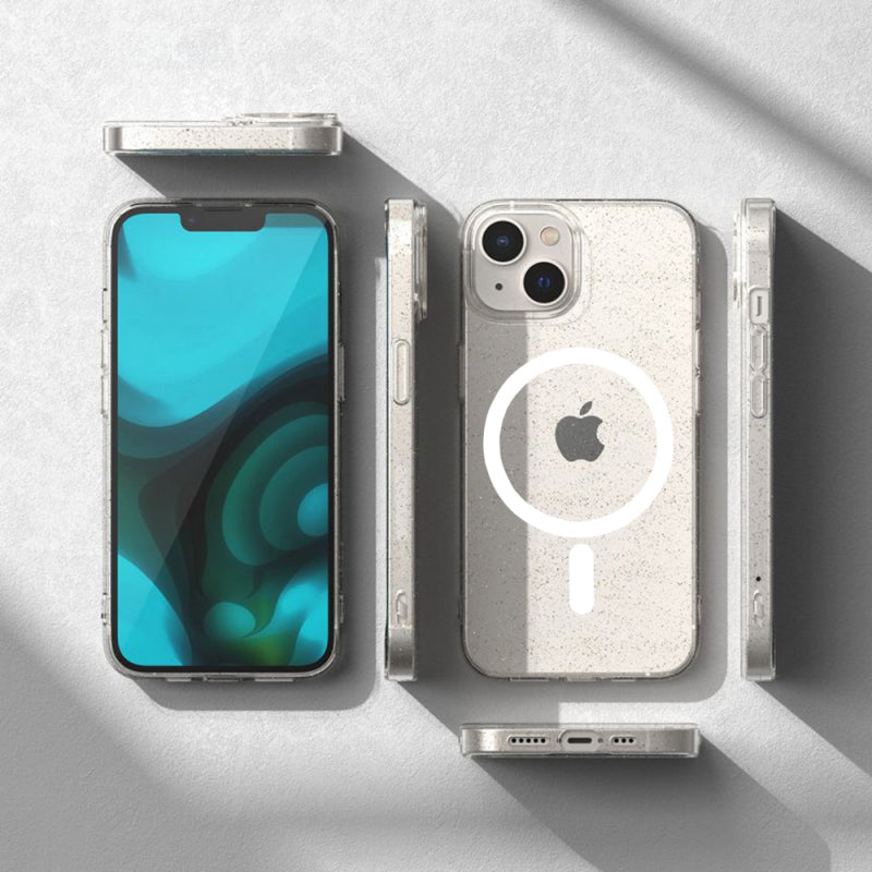 Husa MagSafe pentru Samsung Galaxy S22 5G S901, Techsuit, SparkleSki - Transparenta - NotebookGsm