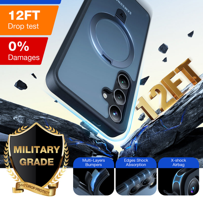 Husa MagSafe pentru Samsung Galaxy S24 S921, Torras, Ostand