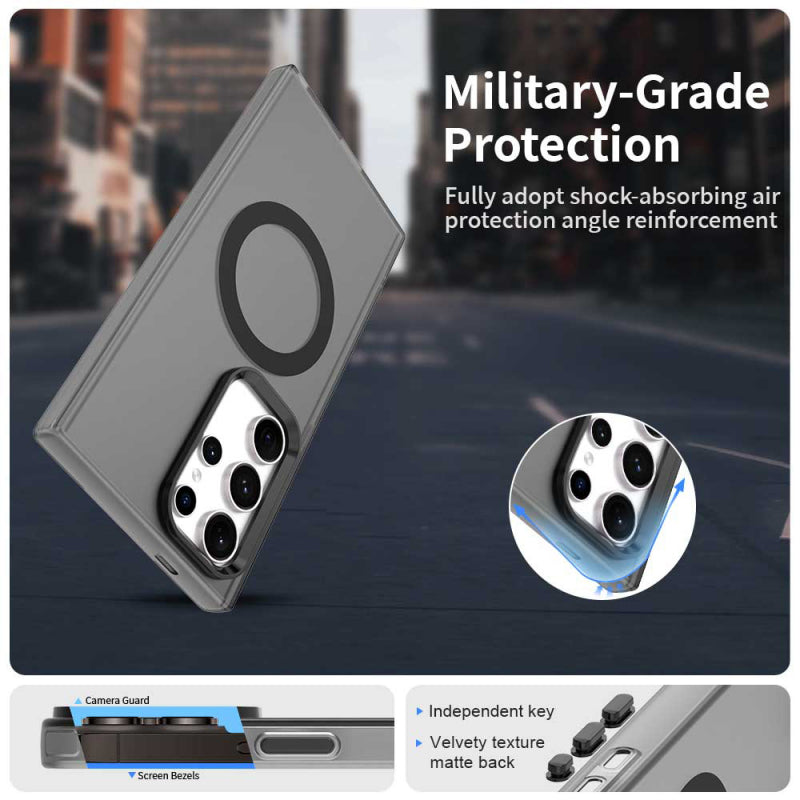 Husa MagSafe pentru Samsung Galaxy S24 Ultra S928, Techsuit, CandyCas - Neagra - NotebookGsm