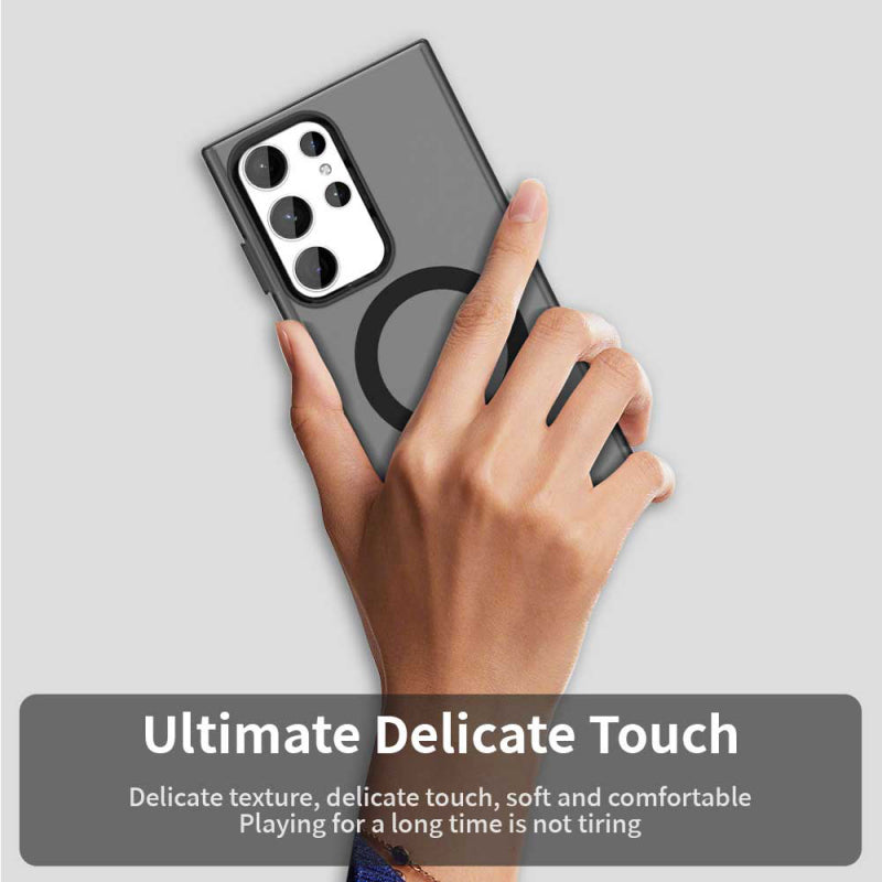 Husa MagSafe pentru Samsung Galaxy S24 Ultra S928, Techsuit, CandyCas - Neagra - NotebookGsm