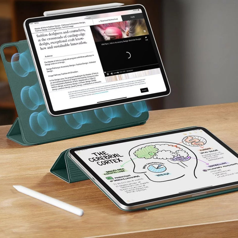 Husa pentru Apple iPad Air 13 (2025) / Air 13 (2024) / Pro 12.9 (2022) / Pro 12.9 (2021) / Pro 12.9 (2020), ESR, Rebou - Verde Satinata - NotebookGsm