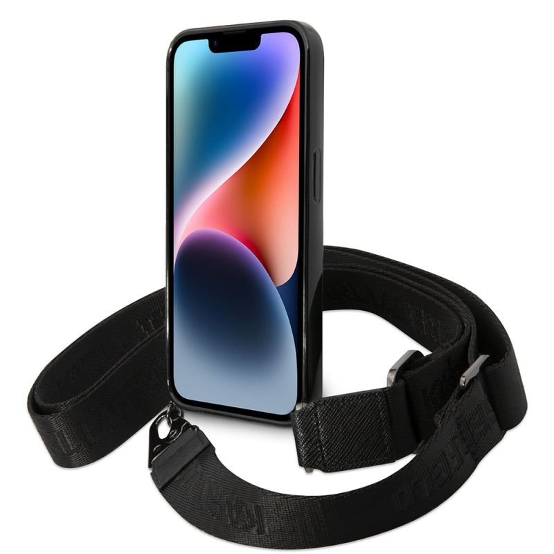 Husa pentru Apple iPhone 14 Pro, Karl Lagerfeld, Color Stripes with Strap