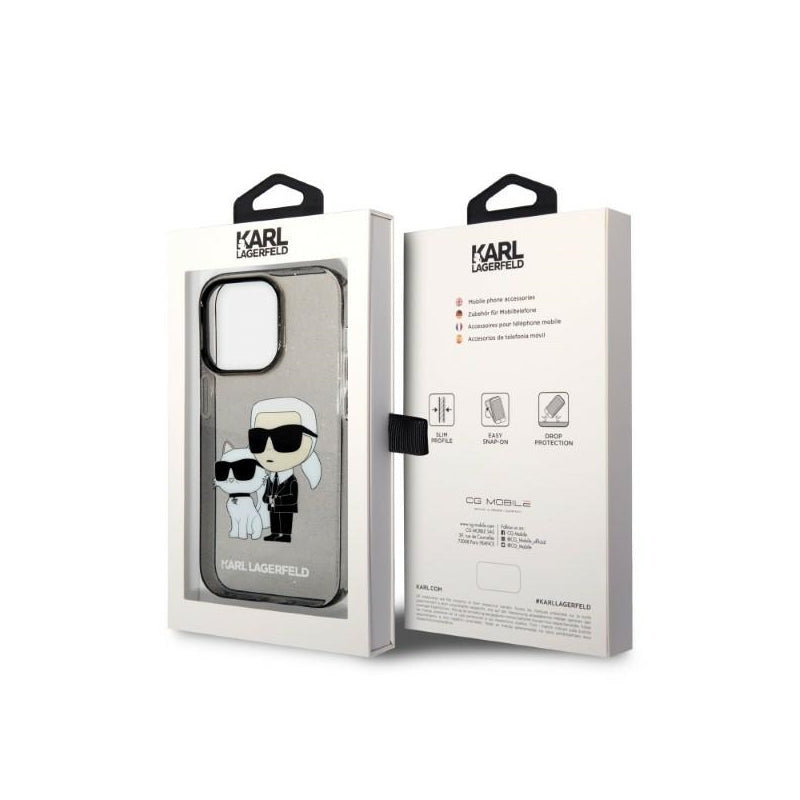 Husa pentru Apple iPhone 14 Pro, Karl Lagerfeld, Glitter Karl & Choupett