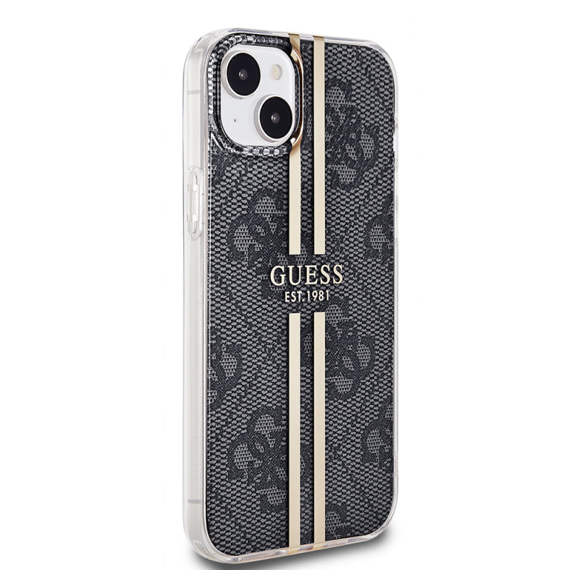 Husa pentru Apple iPhone 15 Plus, Guess, IML 4G Gold Strip