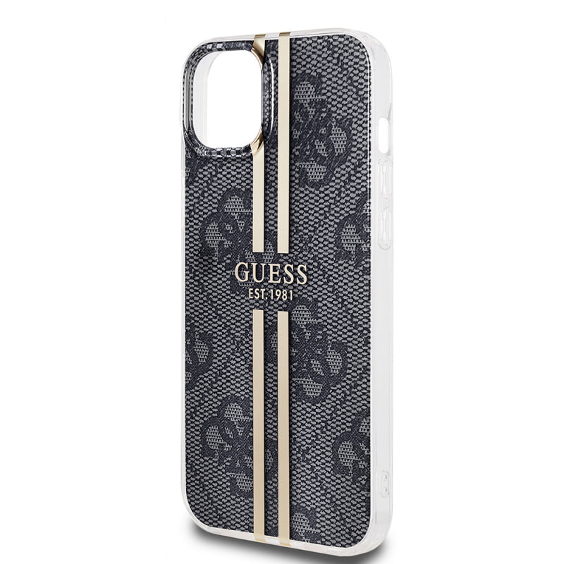 Husa pentru Apple iPhone 15 Plus, Guess, IML 4G Gold Strip