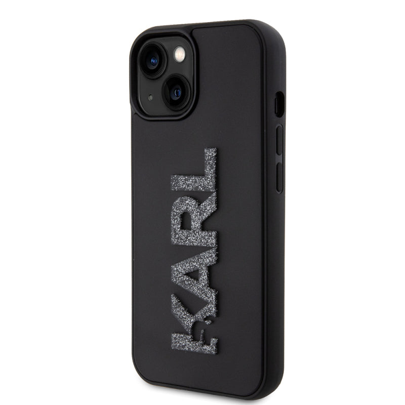 Husa pentru Apple iPhone 15 Plus, Karl Lagerfeld, 3D Rubber Glitter Logo