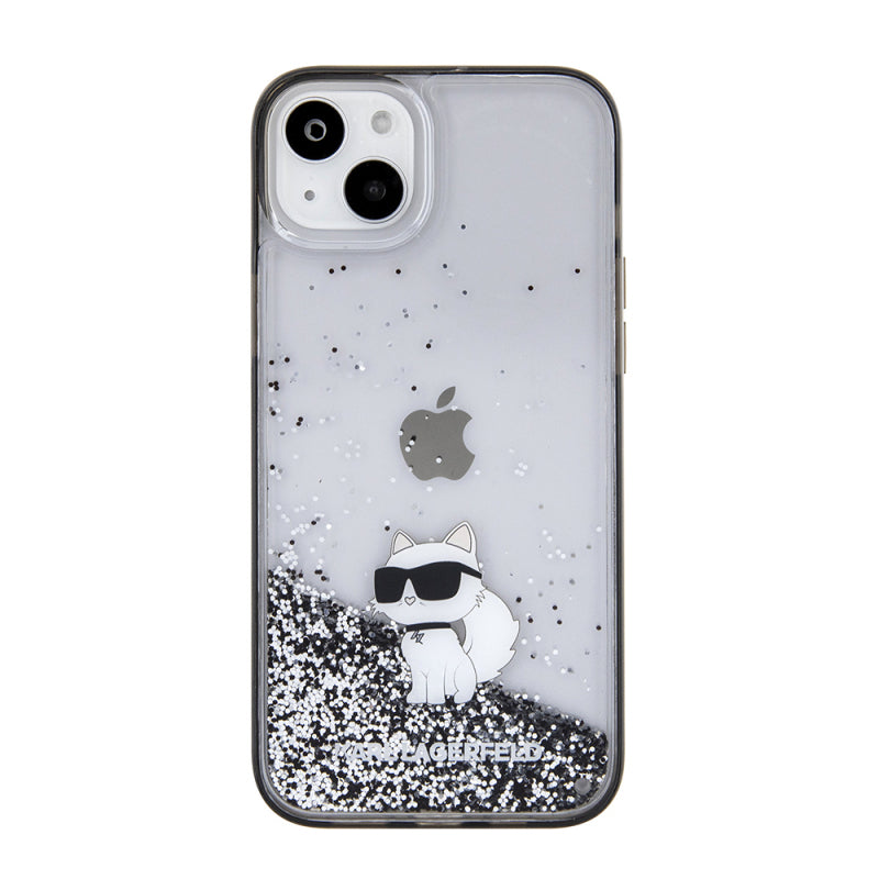 Husa pentru Apple iPhone 15 Plus, Karl Lagerfeld, Liquid Glitter Chou - Transparenta - NotebookGsm