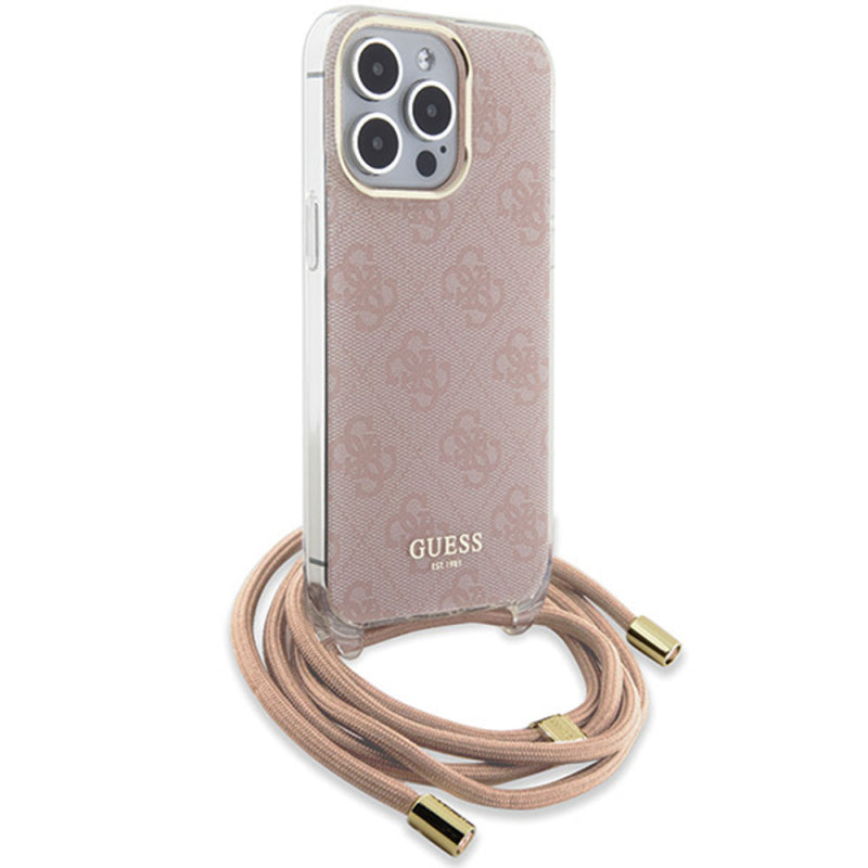 Husa pentru Apple iPhone 15 Pro Max, Guess, Crossbody Cord 4G Print