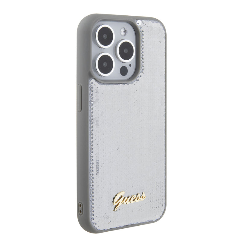 Husa pentru Apple iPhone 15 Pro Max, Guess, Sequin Script Metal