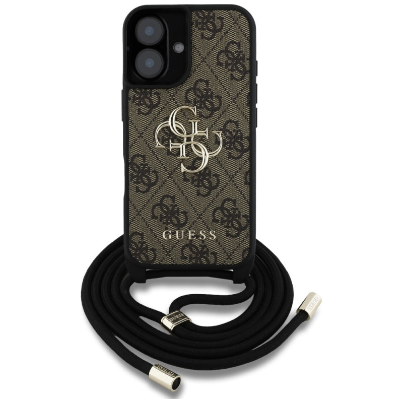 Husa pentru Apple iPhone 16, Guess, 4G CBDY Big Logo with Cord Strap