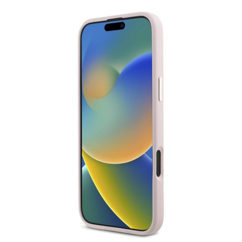 Husa pentru Apple iPhone 16, Guess, Script Metal Logo & Frame