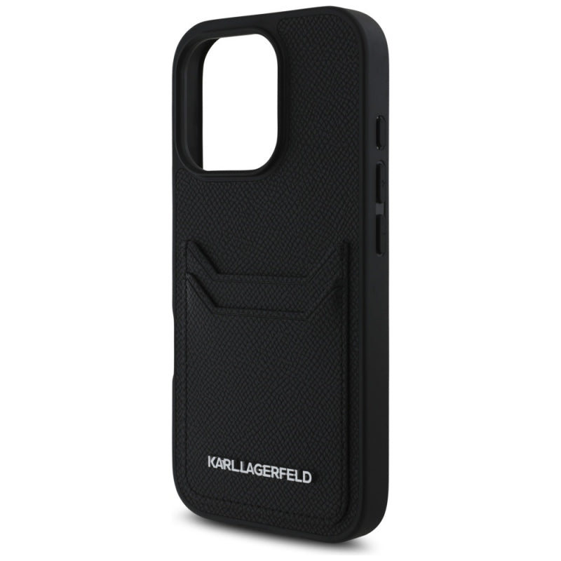 Husa pentru Apple iPhone 16 Pro, Karl Lagerfeld, Grained Cardslots