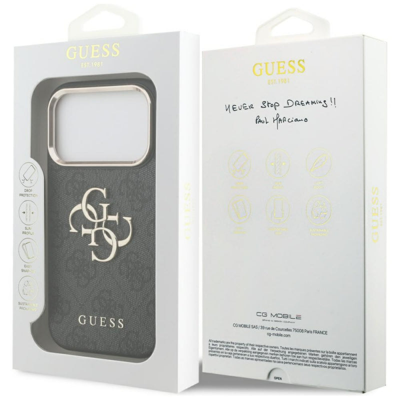 Husa pentru Apple iPhone 17 Pro, Guess, Big 4G Logo Classic
