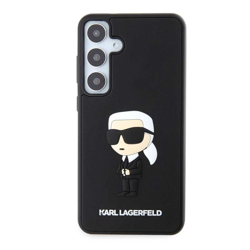 Husa pentru Samsung Galaxy S24+ S926, Karl Lagerfeld, 3D Rubber Ikonik Karl - Neagra - NotebookGsm