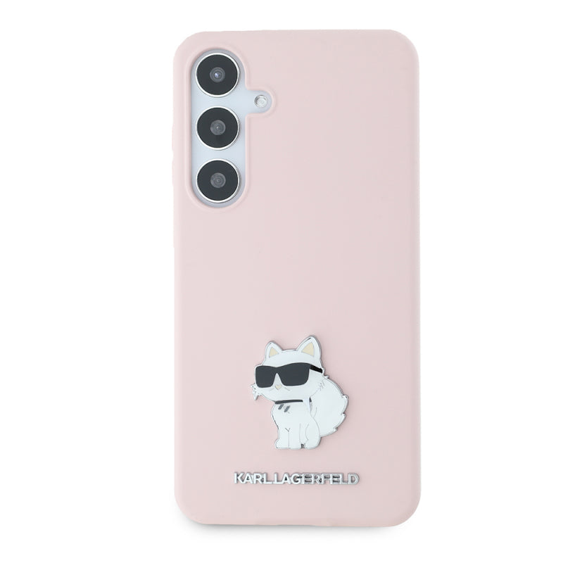 Husa pentru Samsung Galaxy S24+ S926, Karl Lagerfeld, Silicone Choupette Metal