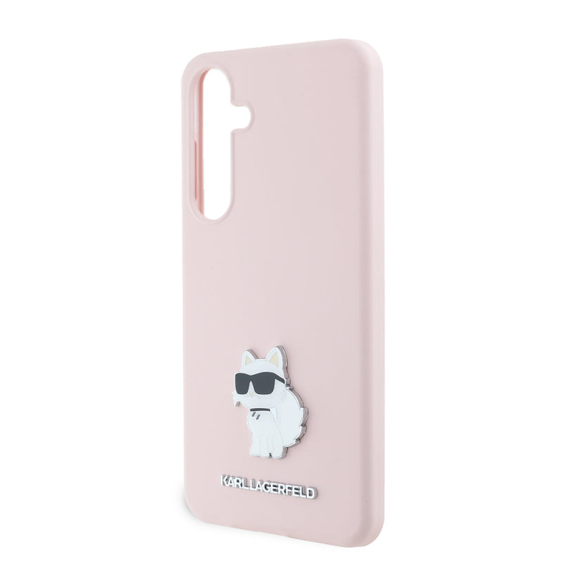 Husa pentru Samsung Galaxy S24+ S926, Karl Lagerfeld, Silicone Choupette Metal