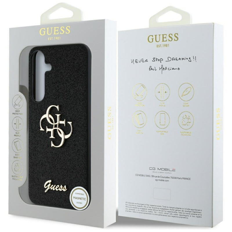 Husa pentru Samsung Galaxy S25 S931, Guess, Glitter Big 4G Script