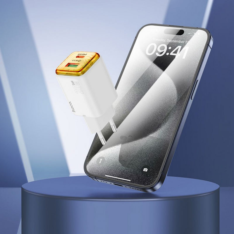 Incarcator Retea HOCO N52, 20W, 3A, 1 x USB-A - 1 x USB-C