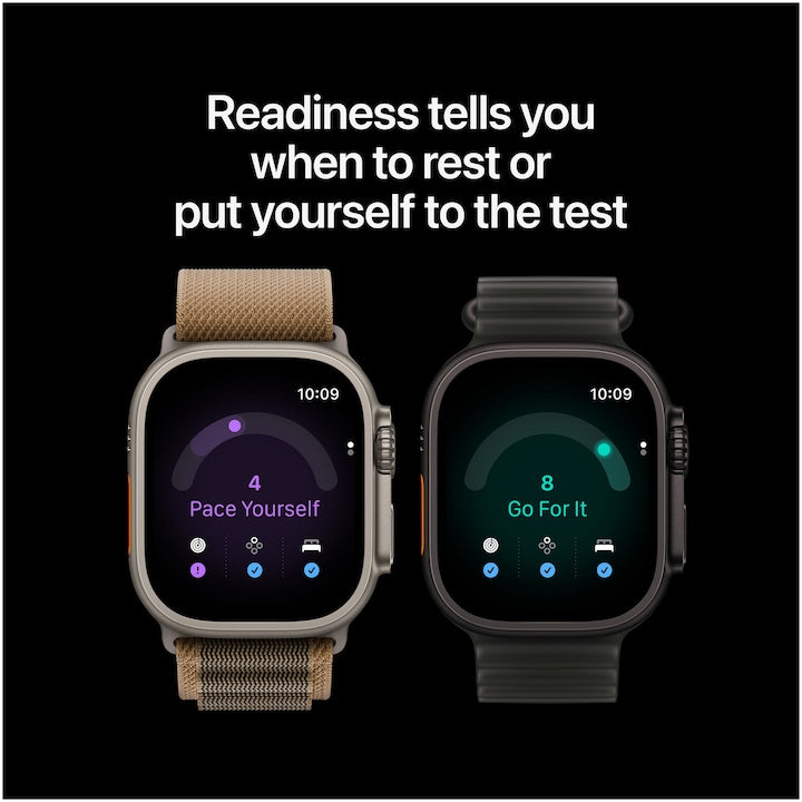 Smartwatch Apple Watch Ultra 4, GPS + Cellular, Carcasa Natural Titanium 49mm, Desert Alpine Loop