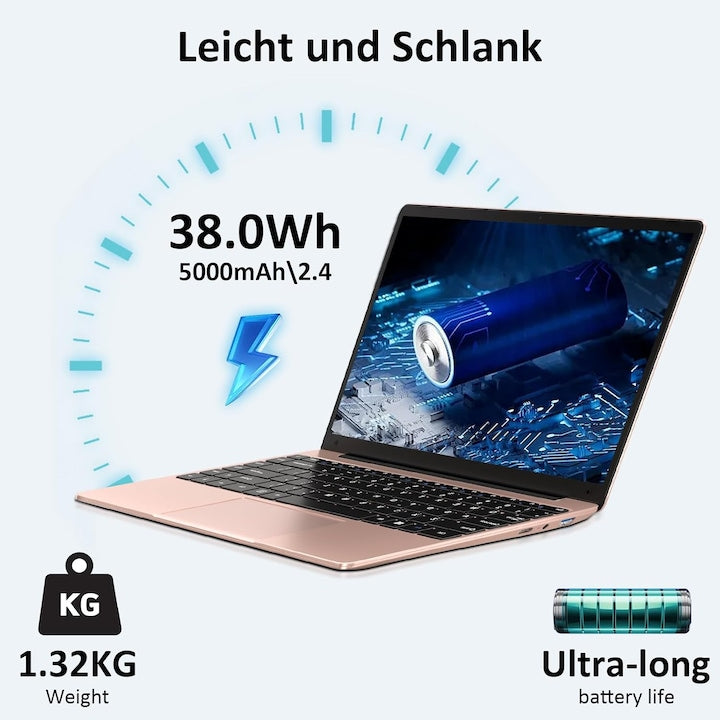 Bvate Laptop Computer 14", 6GB+256GB SSD N4020 (pana la 2.8Ghz) Win 11 Laptops 1920x1080 FHD Dual WiFi BT 4.2