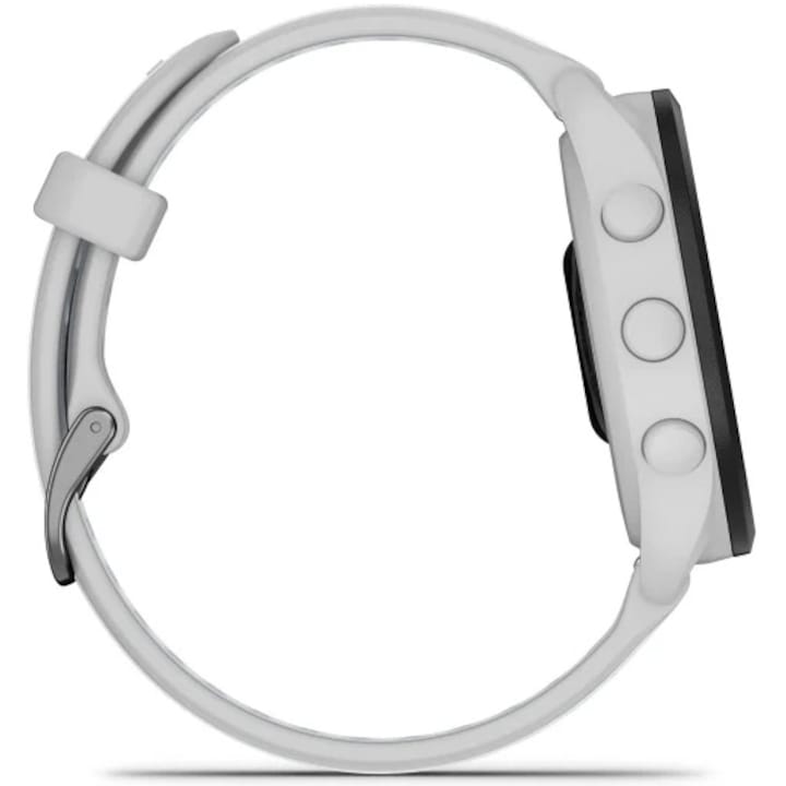 Garmin Forerunner 165, curea Silicon, Mist Grey/Whitestone - Smartwatch multisport
