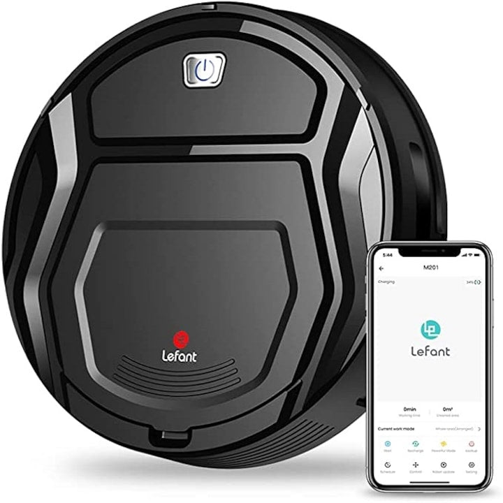 Lefant M201 robotporszívó, 1800 mAh, 0,5 l, 4 takarítási funkció, 100 perc üzemidő, hangvezérlés, 360 fokos érzékelő