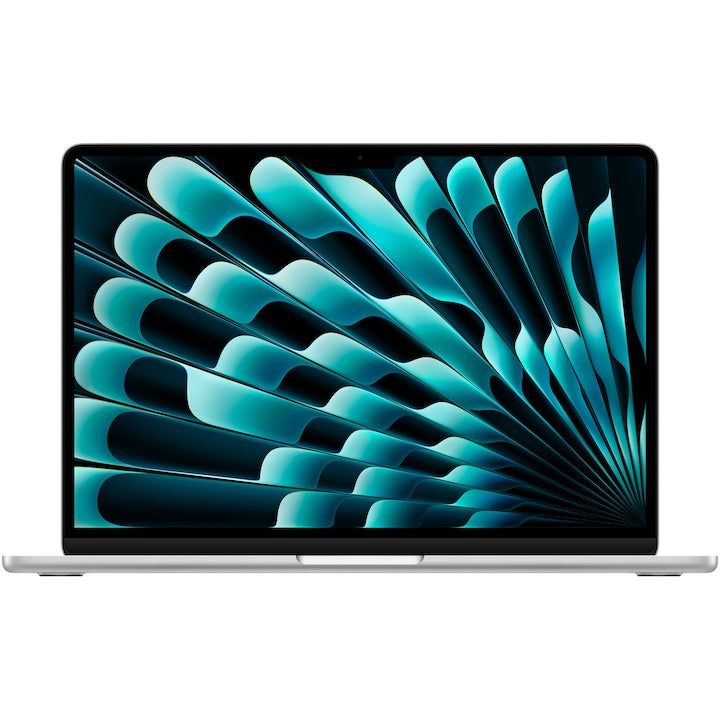 Laptop Apple MacBook Air 13", cu procesor Apple M4, 10 nuclee CPU si 8 nuclee GPU, 16GB RAM, 256GB, Silver, Tastatura DE