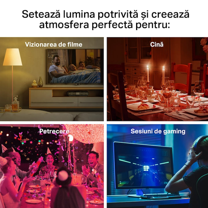 Okos RGB LED izzó TP-Link Tapo L530E, Wi-Fi, E27, 8,7 W (60 W), 806 lm, színes fény, hangvezérlés