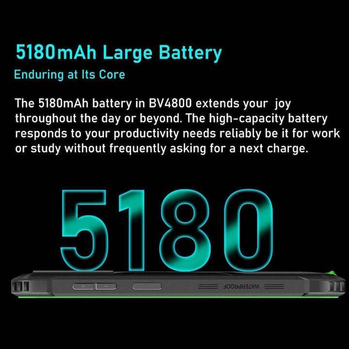 Blackview BV4800, 4G, IPS 6.56", 3GB(+3GB virtual) RAM, 64GB ROM, Android 13Go, Helio A22, NFC, IP68, 5180mAh, Dual SIM