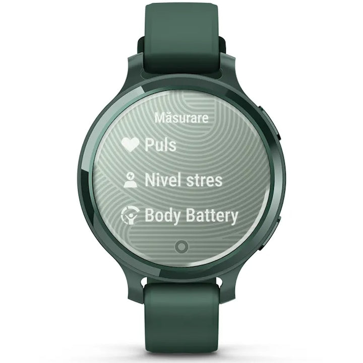 Garmin Lily 2 Active okosóra, 38mm, GPS, szilikon szíj, ezüst/lila jázmin