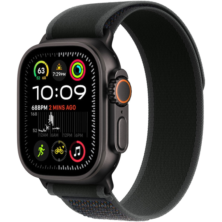 Apple Watch Ultra 2, GPS, Cellular, Titaniumtok 49mm, Blue/Black Trail Loop - M/L
