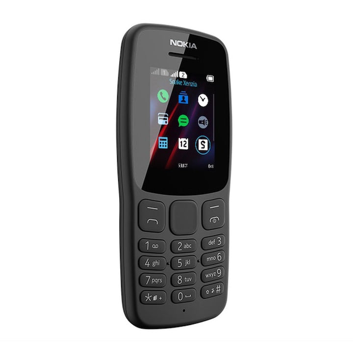 Nokia 106 (2018) Mobiltelefon, Dual SIM, Fekete