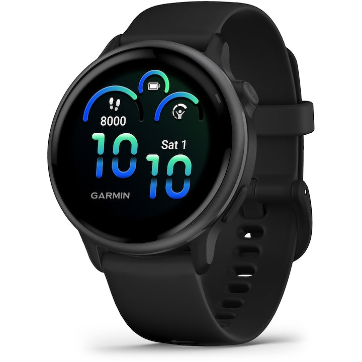 Ceas multisport / smartwatch Garmin vivoactive 6, GPS, 42mm, curea silicon