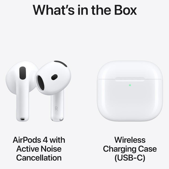 Apple AirPods 4. generációs fülhallgató, Active Noise Cancellation, Fehér