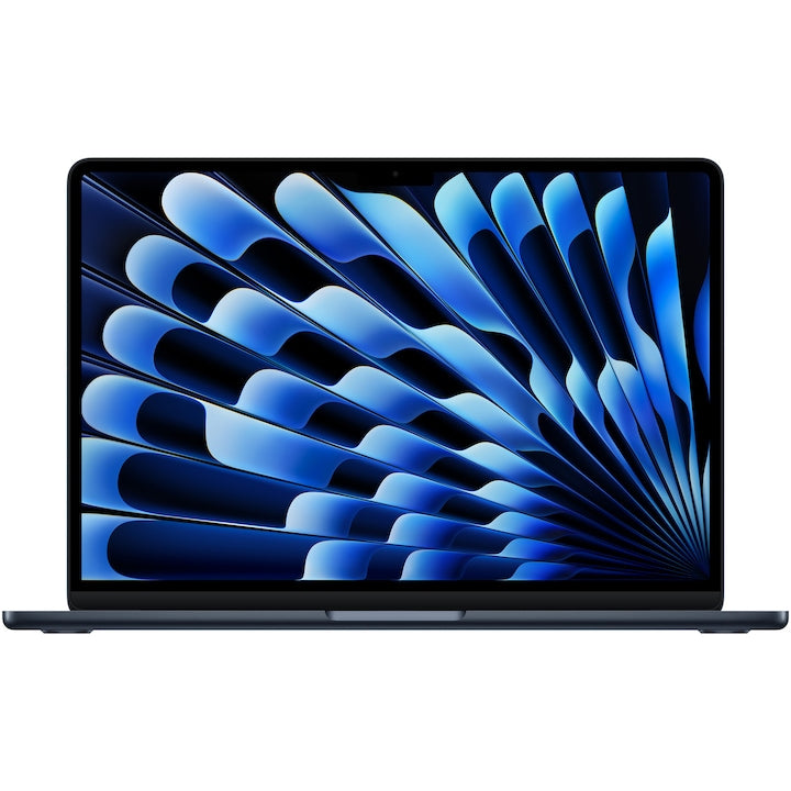 Laptop Apple MacBook Air 13", cu procesor Apple M4, 10 nuclee CPU si 10 nuclee GPU, 24GB RAM, 512GB, Tastatura DE, Midnight