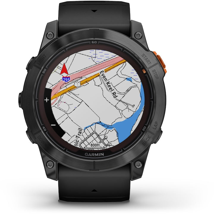 Garmin Fenix 7X Pro Solar okosóra, üveg, fekete szíj, palaszürke