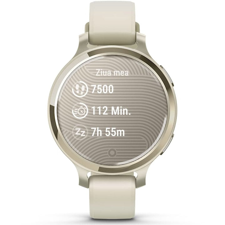 Smartwatch Garmin Lily 2 Active, 38mm, curea silicon, Lunar Gold/Bone