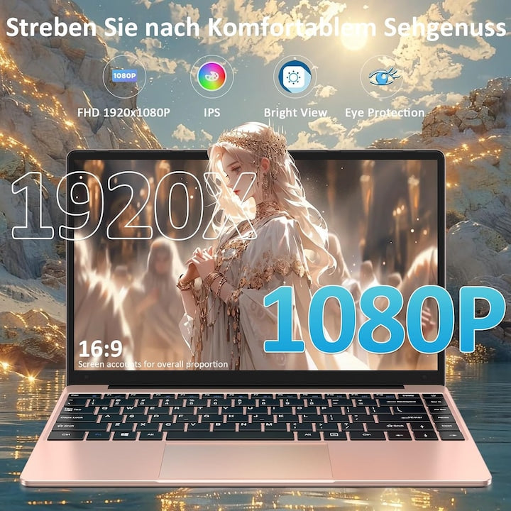 Bvate Laptop Computer 14", 6GB+256GB SSD N4020 (pana la 2.8Ghz) Win 11 Laptops 1920x1080 FHD Dual WiFi BT 4.2