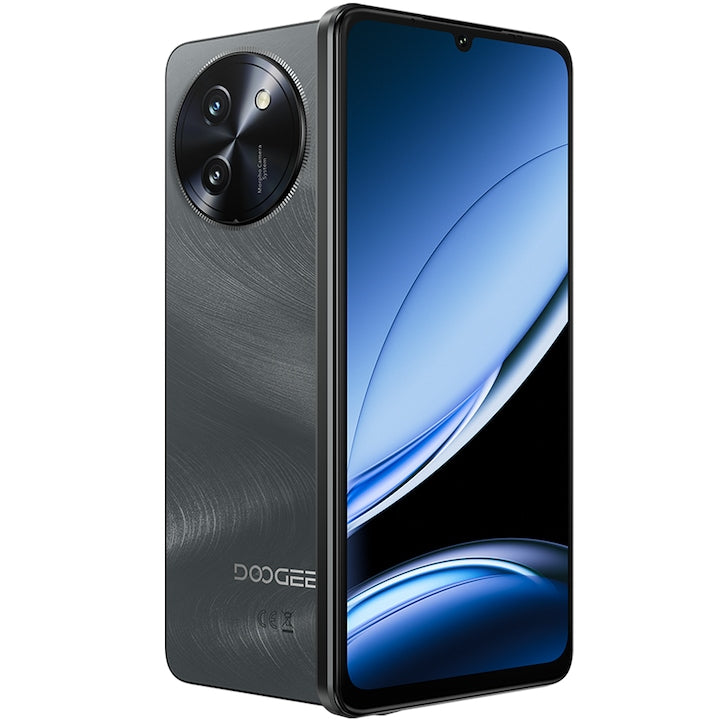 Telefon mobil Doogee Note 59 Pro Plus, Dual SIM, 5G, Octa-Core T8200, Slim 8.6mm, 512GB, 36GB RAM (12GB + 24GB ext), 6.75-inch 120Hz, 50MP AI, 6250mAh, NFC, Android 15, Black