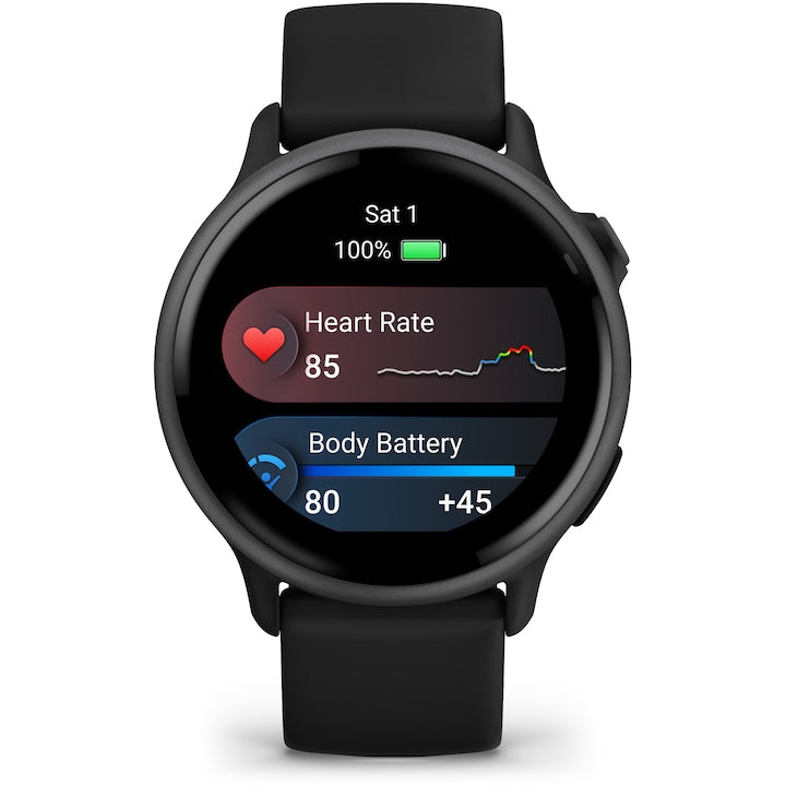 Ceas multisport / smartwatch Garmin vivoactive 6, GPS, 42mm, curea silicon