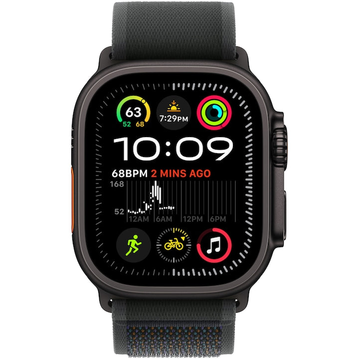 Apple Watch Ultra 2, GPS, Cellular, Titaniumtok 49mm, Blue/Black Trail Loop - M/L