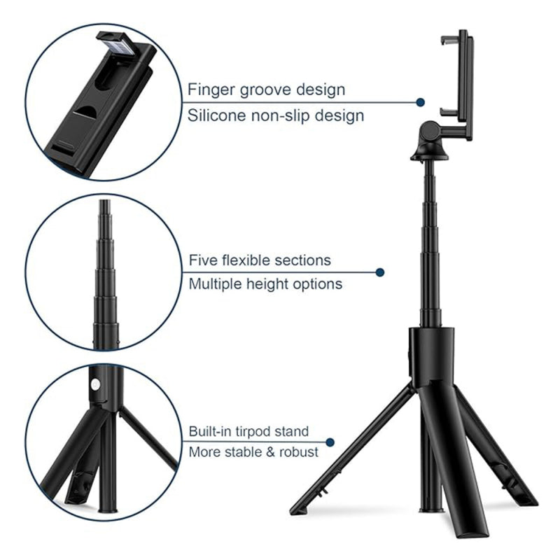 Selfie Stick Bluetooth Techsuit K22, Universal