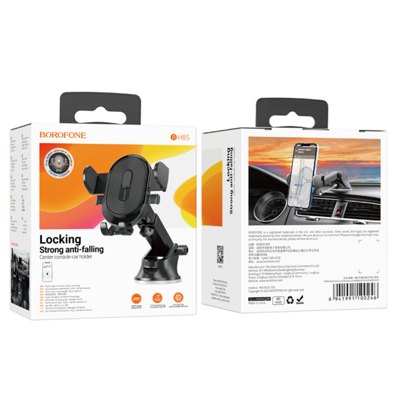Borofone BH85 Experience autós tartó, 4,7 hüvelyk - 7 hüvelyk, fekete