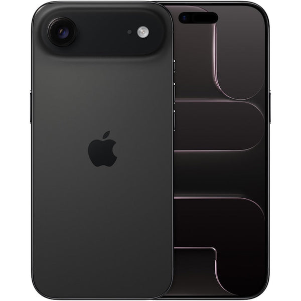 Apple iPhone Air negru, vedere din spate și din față