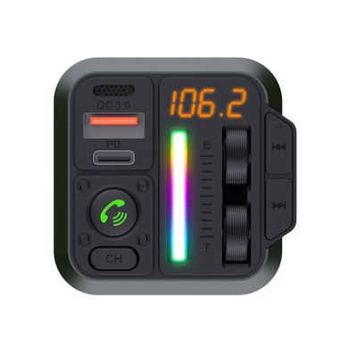 BLUE STAR Bluetooth QC3.0 PD adó FM 20W AutoBeat MT04B fekete 