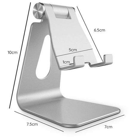 Suport Techsuit (Z4a), Folding Feature, for Phone, Tablet, max 8", Argintiu