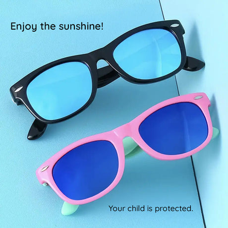 Techsuit Sunglasses Polarised (D802), for Kids, UV Protection, Rosu / White / Mercury
