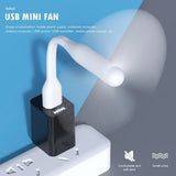 Techsuit Mini USB Fan (TUF1), Portable, Flexible, Bendable, 5V, Roz